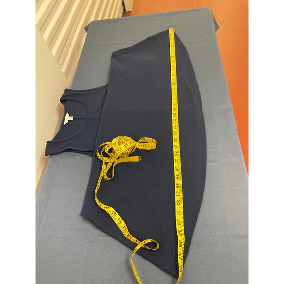 Time and Tru Casual Sleeveless Crewneck Flare Midi Dress Navy Blue L(12-14) - Picture 8 of 8